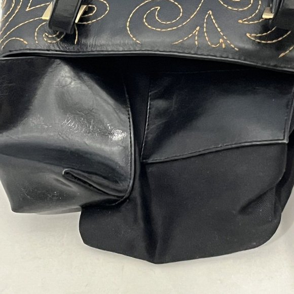 Naturalizer Leather Stitched Smaller Tote Purse Gold Accents - Picture 14 of 16